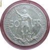FOARTE RAR !!! - Belgia moneda argint 50 francs 1935 - XF