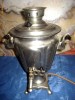 Samovar rusesc vechi din alama cromata