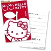 Set de 6 invitatii de petrecere copii HELLO KITTY APPLE