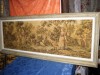 Frumoasa tapiterie mare veche cu peisaj rustic avand ciobanas cu animale, tinere fecioare, moara si parau, casute si podulet