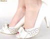Pantofi albi casual dame/dama/femei cu toc (cod LU2025)