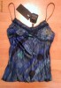 Top bluza MAIDA italia model zara noua MARIME S nuante albastru aqua bretele reglabile nou cu eticheta