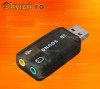Placa Sunet/audio USB 3D Virtual externa   Conexiune USB  Compatibil cu orice sistem de operare   32bit, 48000Hz