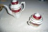 CEAINIC PORTELAN CU ZAHARNITA LA SET, APROX  ,1925 - 1939 ,  MULT MAI FRUMOS IN REALITATE ,