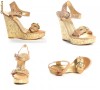 Platforme Zinc Cece Cork Wedge, GOLD