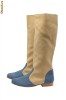 Cizme de vara HotStepper Bell Flower Jeans & lemon de dama din piele naturala HS807