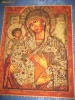 Goblen icoana bizantina- Fecioara cu Pruncul