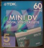 TDK 60/90 MINI DV CASSETTE 5 PACK