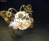 inel steampunk  fluture  (realizat din piese de ceas) bronz,