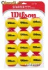 ARTICOLE TENIS ; Set 12 Mingi Tenis WILSON Starter - nivel rosu, COD XMWrosu