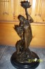 Statueta bronz deosebita sfesnic 32 cm h pe postam. din marmura