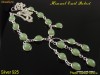 Colier din argint cu Calcedonie Verde L=46cm  27.6gr. No.3199
