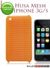HUSA PORTOCALIE AIR MESH PERFORATA IPHONE 3GS 3G - TRANSPORT GRATUIT