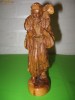 PASTORUL CU OAIA RATACITA sculptura in lemn masiv