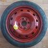 Roata rezerva mica ingusta auto cauciuc Michelin pt instalatie gaz GPL toroidal 105/70 R14