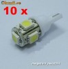 set 10 becuri led T10 W5W leduri pozitie 5 smd- pozitie, interior sau numar, led-uri, bec led pozitie OFERTA set 10 becuri led T10 W5W leduri pozitie 5 smd- pozitie, interior sau numar, led-uri, bec led pozitie OFERTA