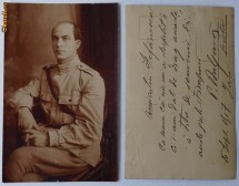 Dedicatie olografa a pictorului  Petre Bulgaras,1917,raritate foto