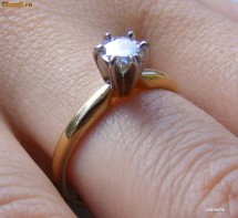 Inel logodna aur 14k cu BRILIANT solitaire de 1/2 carat !!!