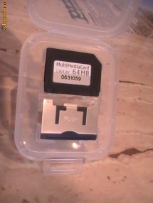 MultiMedia Card 64MB cu adaptor SD & carcasa ( MMC micro ) foto