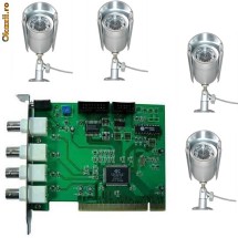 vand sistem de supraveghere 4 camere infrarosu complet foto
