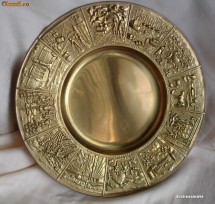 Farfurie alama placata cu aur 24 k foto
