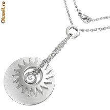 Colier din inox "ochiul soarelui" superb - cod 551 foto
