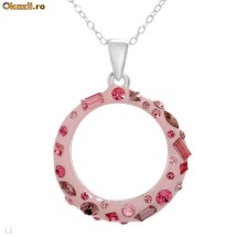 Majestic Necklace With 2.30ctw CZ Crafted in Pink Enamel foto
