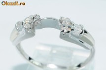 inel logodna/verigheta aur alb 14K cu diamante naturale 0,16CT foto