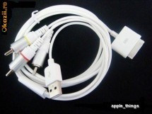Cablu AV Audio Video Audio-Video iPod Nano Classic Touch iPhone 4 4S 4G 3GS 3G 2G iPad iPad2