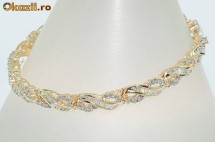 Bratara aur 14K (14grame) model twist ornata cu 3.3CT DIAMANTE