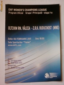 Program meci handbal feminin Oltchim-Buducnost 06.02.2011 foto