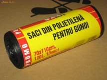 SACI MENAJERI/GUNOI 120L DIN POLIETILENA 70x110cm (NESIGILATI) = 0,7ron/SAC foto