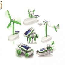 kit robot solar 6 in 1, cadoul ideal pentru copii, tip lego ce se transforma in avion, barca, moara de vant, robo-caine, masina si avion