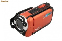 Camera video subacvatica HD 1080p, 5Mpx, LCD rotativ 3inch foto