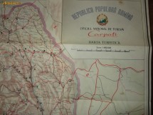 Harta turistica si automobilistica RPR-ONT Carpati 1960
