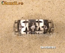Inel de inox SR010 brilliant stars foto