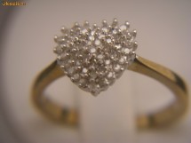 Superb inel din aur si diamante naturale, 0,25 ct, NOU