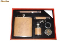 Cadouri barbati - Set cadou sticla buzunar KNIGHT SPIRIT foto