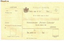 MANDAT POSTAL-ADMINISTRATIA''REVISTEI CULTURALE''