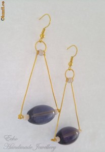 Cercei Handmade - Blue Weight (cer00019) foto