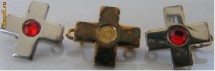 3 brose insigne vechi in forma de cruce din argint  - de colectie foto