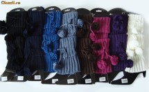 Jambiere dama cu ciucuri, material tricotat - diverse culori
