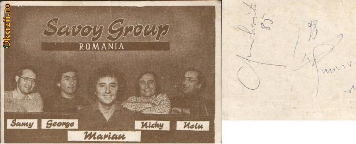 Fotografie SAVOY - GRUP (Marian Nistor) - cu Autograf foto mare
