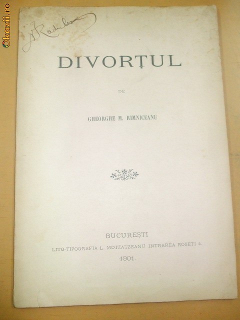 Gh. Ramniceanu Divortul 1901 foto mare