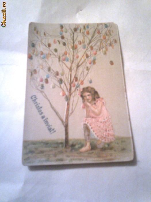 Carte Postala - Christos a inviat !  4.  Circulata 25 APR. 1908 foto mare