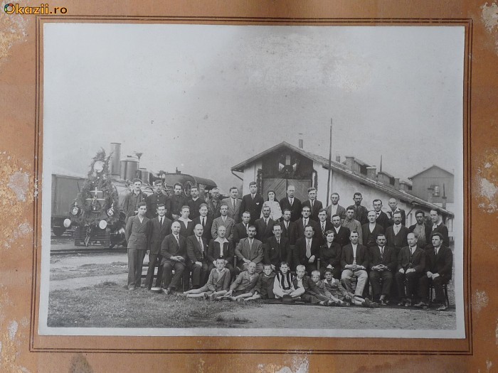 Depozitul CFR , Capul Satului , personalul de locomotiva , 1934 foto mare