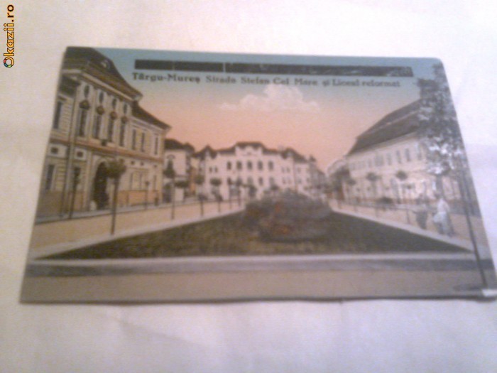 C.P.Targu-Mures  Strada Stefan Cel Mare si Liceul Reformat foto mare