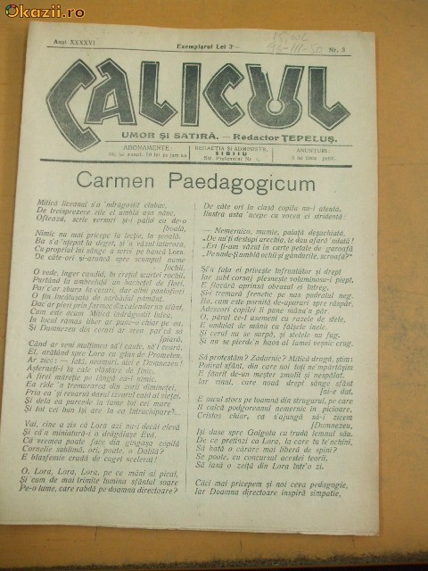 ZIAR CALICUL. AN 46 NUMARUL 3.Reducere 30 % foto mare
