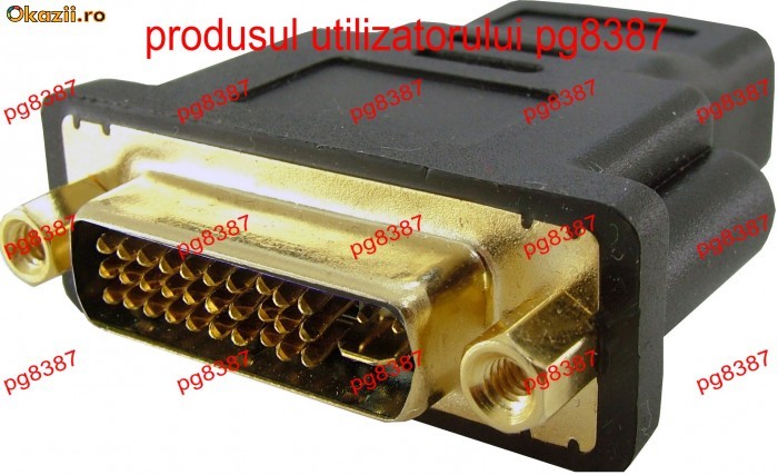 Adaptor DVI-I, tata-HDMI tata-6881 foto mare
