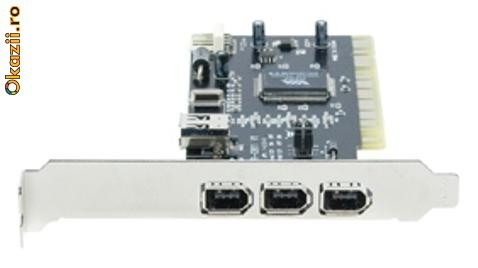 Placa, Placi Fireware Interne, PCI, 3+1 Porturi, Noi, Garantie 24luni ! foto mare